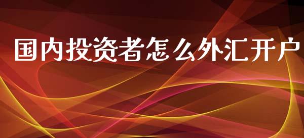 国内投资者怎么外汇开户_https://wap.gongyisiwang.com_美原油直播_第1张