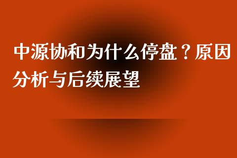 中源协和为什么停盘？原因分析与后续展望_https://wap.gongyisiwang.com_理财规划_第1张