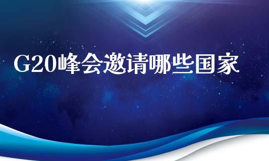 G20峰会邀请哪些国家_https://wap.gongyisiwang.com_大盘分析_第1张