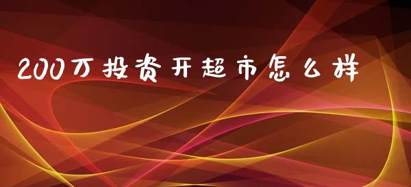 200万投资开超市怎么样_https://wap.gongyisiwang.com_个股行情_第1张