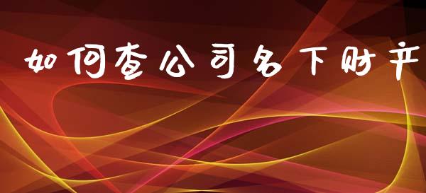 如何查公司名下财产_https://wap.gongyisiwang.com_理财规划_第1张