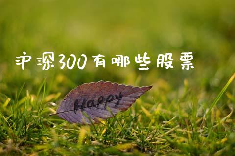 沪深300有哪些股票_https://wap.gongyisiwang.com_美原油直播_第1张