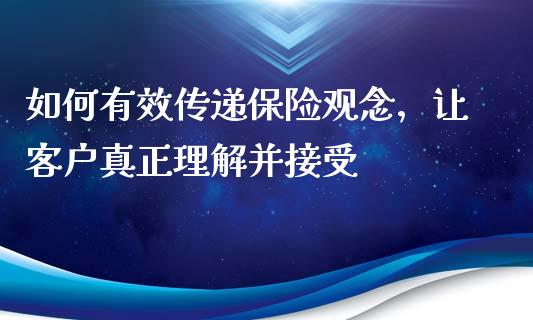 如何有效传递保险观念，让客户真正理解并接受_https://wap.gongyisiwang.com_金融科技_第1张