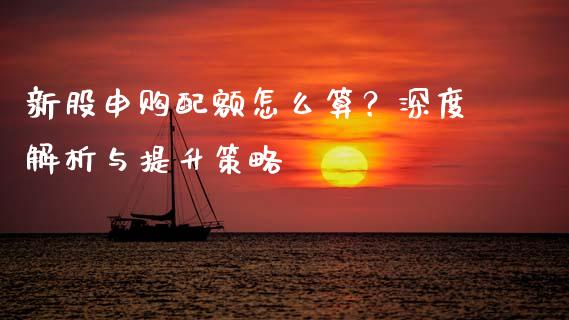新股申购配额怎么算？深度解析与提升策略_https://wap.gongyisiwang.com_概念板块_第1张