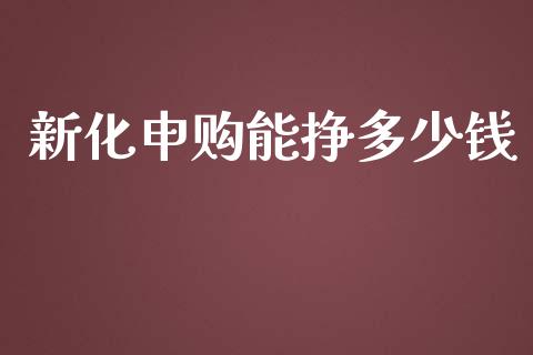 新化申购能挣多少钱_https://wap.gongyisiwang.com_美原油直播_第1张