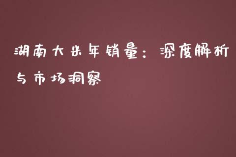 湖南大米年销量：深度解析与市场洞察_https://wap.gongyisiwang.com_股市新闻_第1张