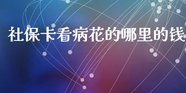 社保卡看病花的哪里的钱_https://wap.gongyisiwang.com_股市新闻_第1张