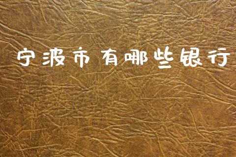 宁波市有哪些银行_https://wap.gongyisiwang.com_美原油直播_第1张