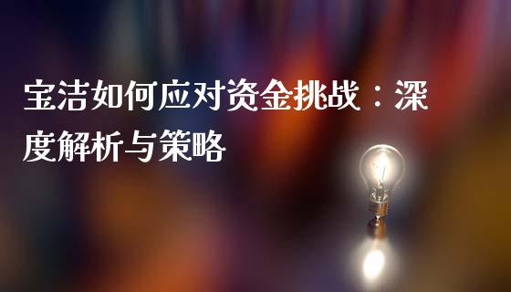 宝洁如何应对资金挑战：深度解析与策略_https://wap.gongyisiwang.com_概念板块_第1张