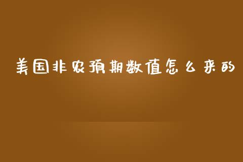 美国非农预期数值怎么来的_https://wap.gongyisiwang.com_个股行情_第1张