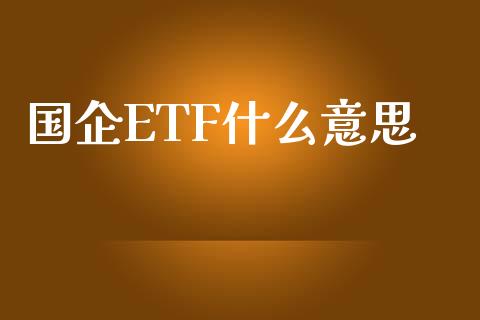 国企ETF什么意思_https://wap.gongyisiwang.com_金融科技_第1张