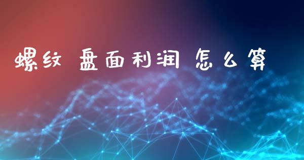 螺纹 盘面利润 怎么算_https://wap.gongyisiwang.com_股市新闻_第1张