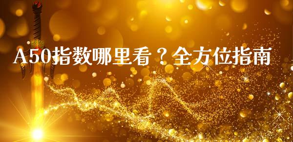 A50指数哪里看？全方位指南_https://wap.gongyisiwang.com_理财规划_第1张