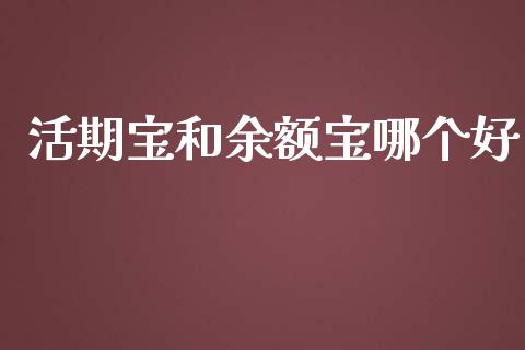 活期宝和余额宝哪个好_https://wap.gongyisiwang.com_股市新闻_第1张