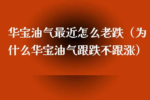 华宝油气最近怎么老跌（为什么华宝油气跟跌不跟涨）_https://wap.gongyisiwang.com_个股行情_第1张