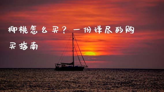 柳桃怎么买？一份详尽的购买指南_https://wap.gongyisiwang.com_理财规划_第1张
