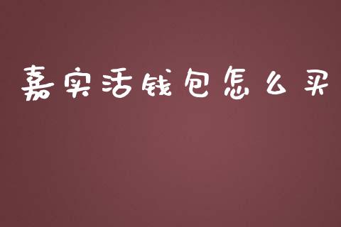 嘉实活钱包怎么买_https://wap.gongyisiwang.com_大盘分析_第1张