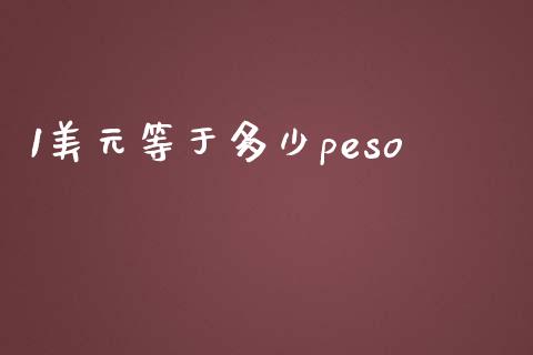 1美元等于多少peso_https://wap.gongyisiwang.com_理财规划_第1张