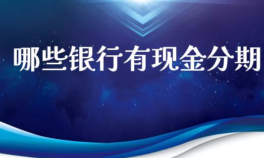 哪些银行有现金分期_https://wap.gongyisiwang.com_理财规划_第1张