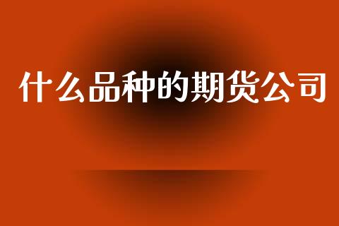 什么品种的期货公司_https://wap.gongyisiwang.com_金融科技_第1张