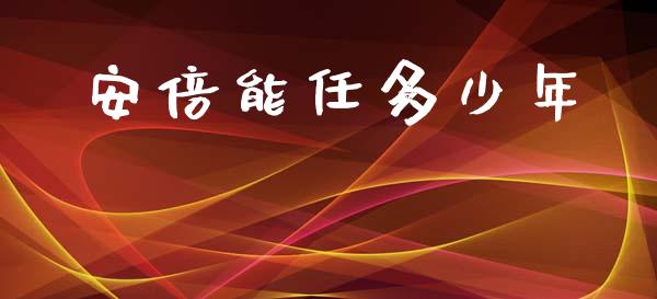 安倍能任多少年_https://wap.gongyisiwang.com_个股行情_第1张