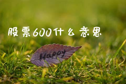 股票600什么意思_https://wap.gongyisiwang.com_个股行情_第1张