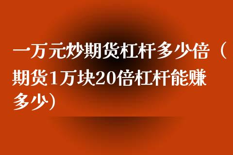 一万元炒期货杠杆多少倍（期货1万块20倍杠杆能赚多少）_https://wap.gongyisiwang.com_金融科技_第1张