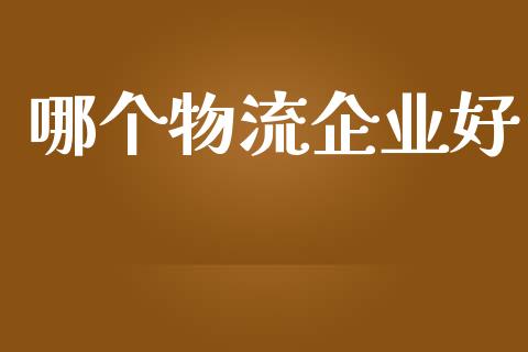 哪个物流企业好_https://wap.gongyisiwang.com_保险理财_第1张