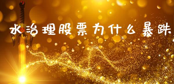 水治理股票为什么暴跌_https://wap.gongyisiwang.com_金融科技_第1张