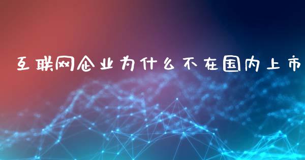 互联网企业为什么不在国内上市_https://wap.gongyisiwang.com_金融科技_第1张