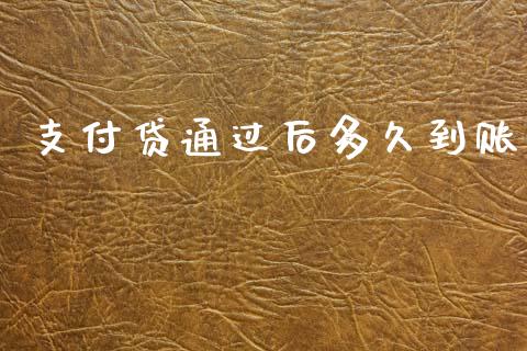 支付贷通过后多久到账_https://wap.gongyisiwang.com_大盘分析_第1张