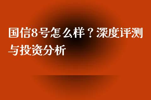 国信8号怎么样？深度评测与投资分析_https://wap.gongyisiwang.com_概念板块_第1张