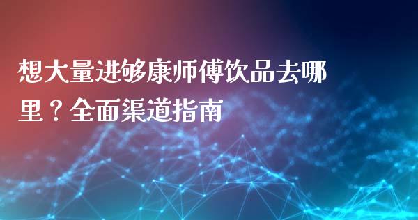 想大量进够康师傅饮品去哪里？全面渠道指南_https://wap.gongyisiwang.com_概念板块_第1张