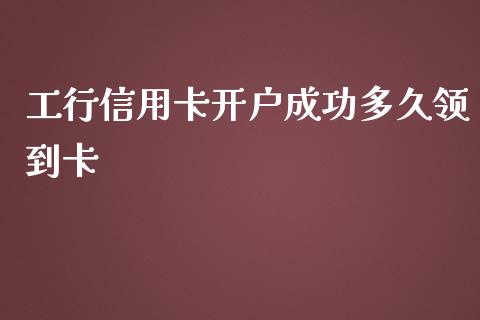 工行信用卡开户成功多久领到卡_https://wap.gongyisiwang.com_理财规划_第1张