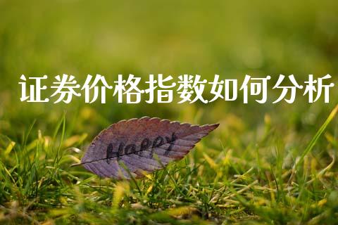 证券价格指数如何分析_https://wap.gongyisiwang.com_概念板块_第1张