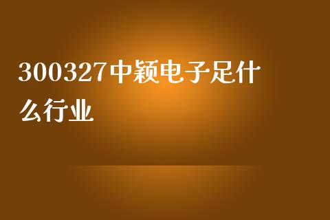 300327中颖电子足什么行业_https://wap.gongyisiwang.com_理财规划_第1张