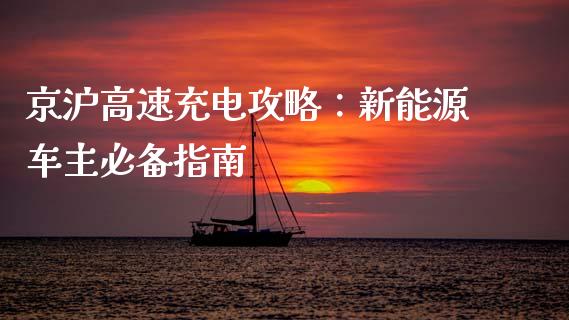 京沪高速充电攻略：新能源车主必备指南_https://wap.gongyisiwang.com_概念板块_第1张