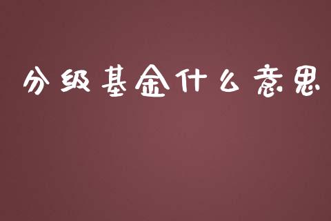 分级基金什么意思_https://wap.gongyisiwang.com_概念板块_第1张