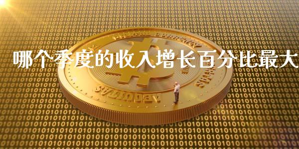 哪个季度的收入增长百分比最大_https://wap.gongyisiwang.com_理财规划_第1张