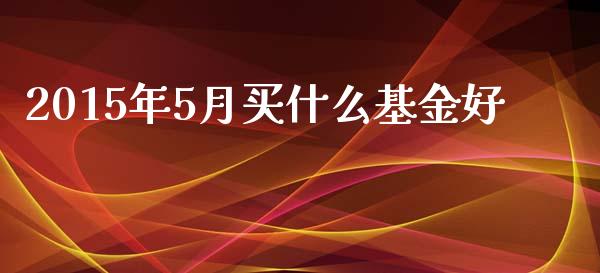 2015年5月买什么基金好_https://wap.gongyisiwang.com_保险理财_第1张