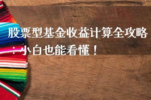 股票型基金收益计算全攻略：小白也能看懂！_https://wap.gongyisiwang.com_金融科技_第1张