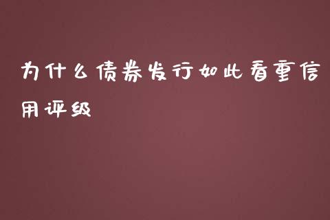 为什么债券发行如此看重信用评级_https://wap.gongyisiwang.com_概念板块_第1张