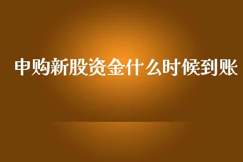 申购新股资金什么时候到账_https://wap.gongyisiwang.com_理财规划_第1张