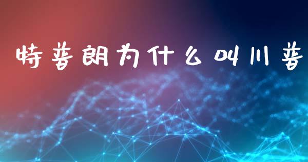 特普朗为什么叫川普_https://wap.gongyisiwang.com_保险理财_第1张