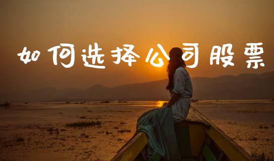 如何选择公司股票_https://wap.gongyisiwang.com_理财规划_第1张
