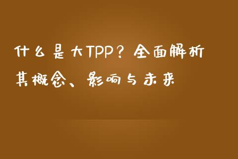 什么是大TPP?全面解析其概念、影响与未来_概念板块_第1张_大盘分析_个股行情_概念板块_股市新闻 什么是大TPP?全面解析其概念、影响与未来_https://wap.gongyisiwang.com_概念板块_第1张